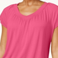 Camiseta Blusa Feminina JM Collection Rosa Tamanho P