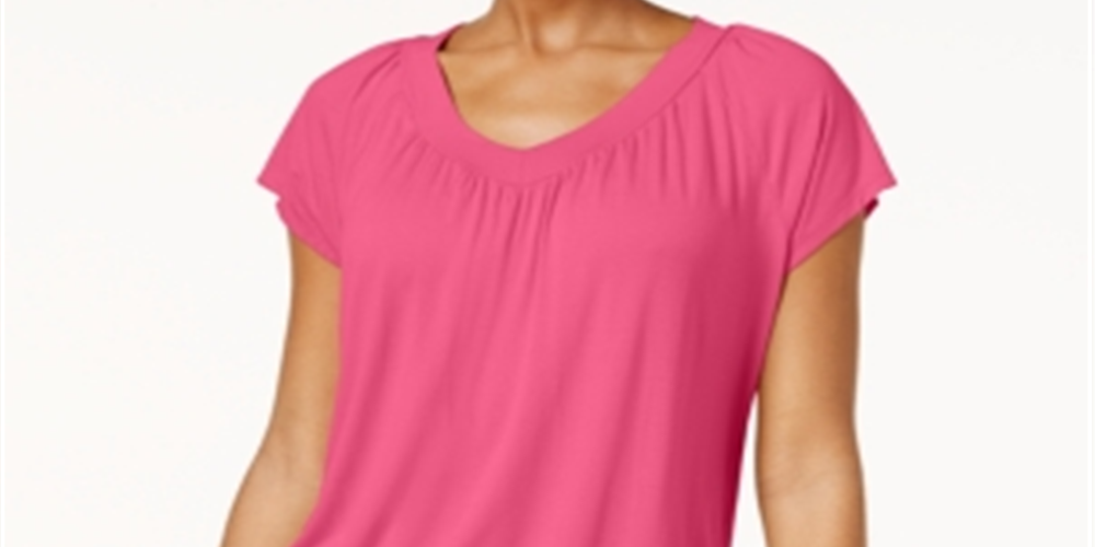 Camiseta Blusa Feminina JM Collection Rosa Tamanho P