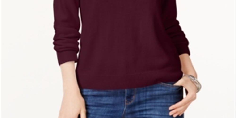 Karen Scott Suéter Feminino Gola Careca Vinho Tamanho Pequeno M