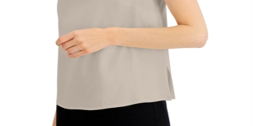 Calça Alfani Feminina em Linho Misto Marrom Tamanho Médio