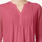 Charter Club Feminino Babados Duplos Sólidos Pintuck Top Rosa Tamanho Pequeno Pequeno