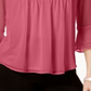 Charter Club Feminino Babados Duplos Sólidos Pintuck Top Rosa Tamanho Pequeno Pequeno