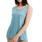 Alfani Camiseta regata feminina com estampa de concha, verde, tamanho extragrande