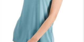 Alfani Camiseta regata feminina com estampa de concha, verde, tamanho extragrande