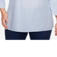 Blusa feminina Alfred Dunner 100% algodão Lake Tahoe com manga sino, azul, tamanho 16