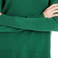 Suéter feminino Maison Jules com decote em V, verde, tamanho XS