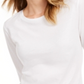Camiseta feminina lisa Maison Jules com manga 3/4, branca, tamanho XX-G