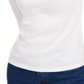 Camiseta feminina lisa Maison Jules com manga 3/4, branca, tamanho XX-G