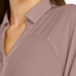 Camisa túnica feminina Alfani Roll-Tab rosa tamanho médio