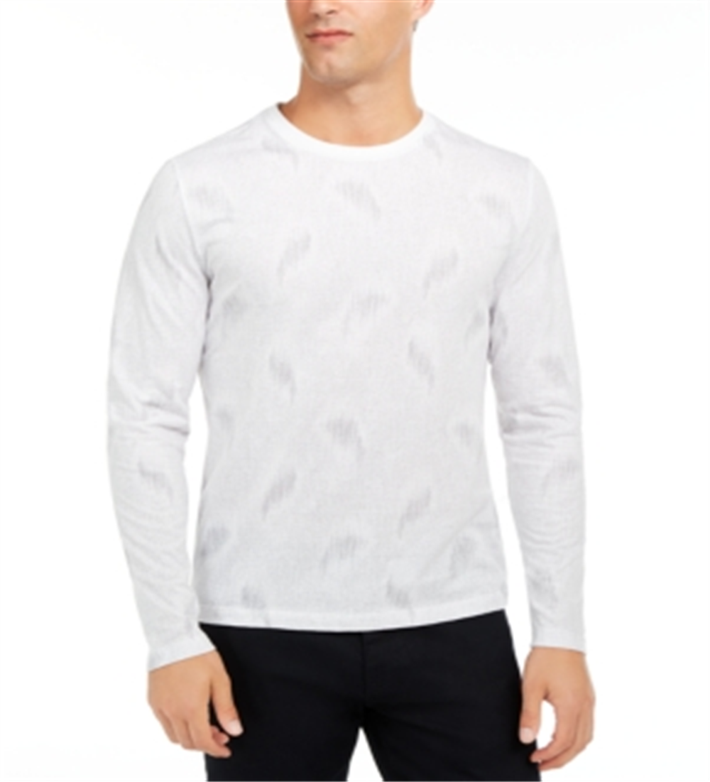Camisas Alfani Masculinas com Estampa Paisley Brancas Tamanho XXX-G