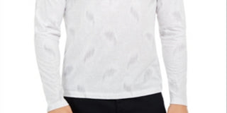 Camisas Alfani Masculinas com Estampa Paisley Brancas Tamanho XXX-G