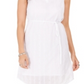 Vestido feminino de algodão texturizado Style &amp; Co, branco, tamanho X-S