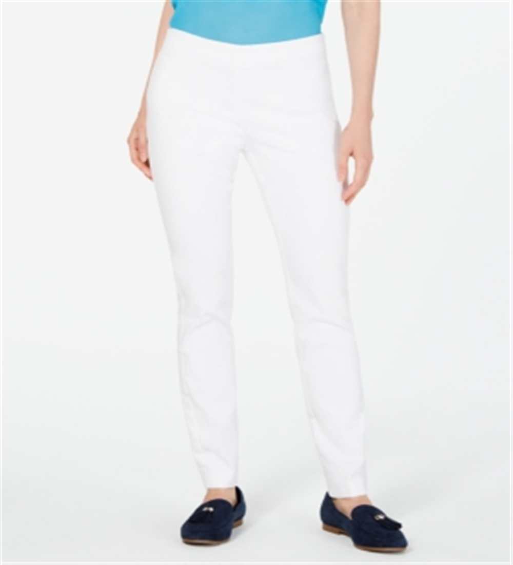 Calça Chelsea Stretch Twill Feminina Charter Club Branca Tamanho 16