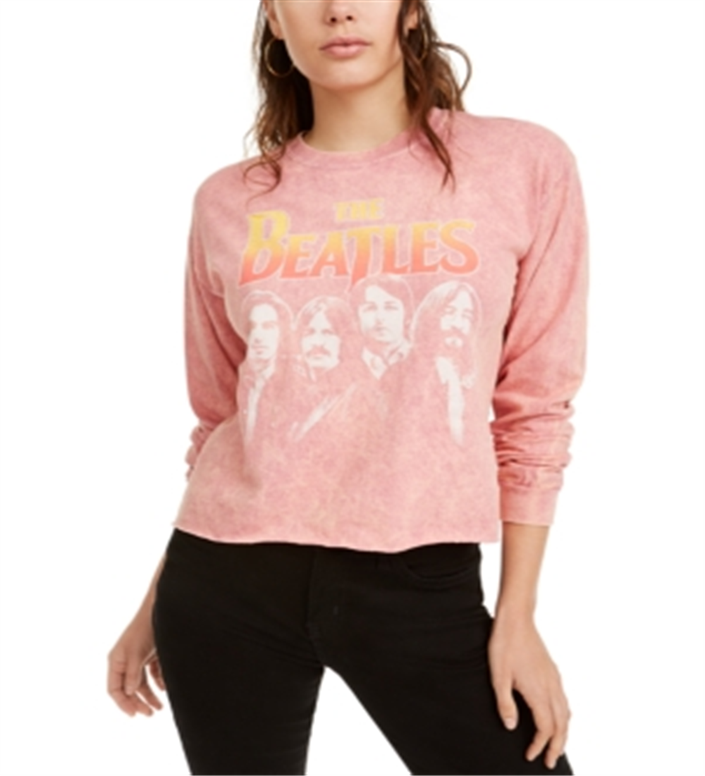 Camiseta feminina vintage verdadeira Sienna vermelha tamanho grande G Beatles banda vermelha tamanho grande