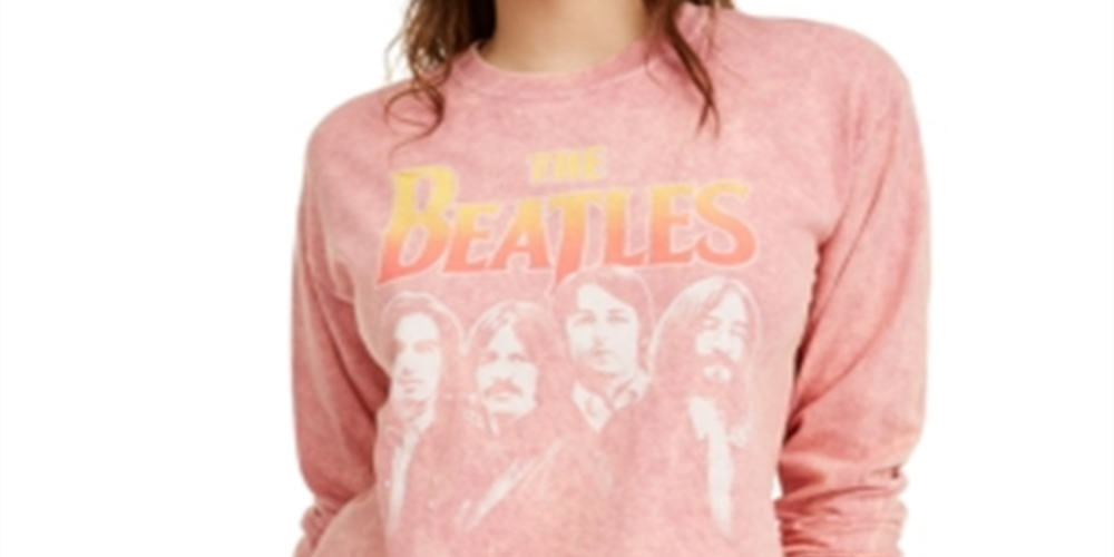 Camiseta feminina vintage verdadeira Sienna vermelha tamanho grande G Beatles banda vermelha tamanho grande