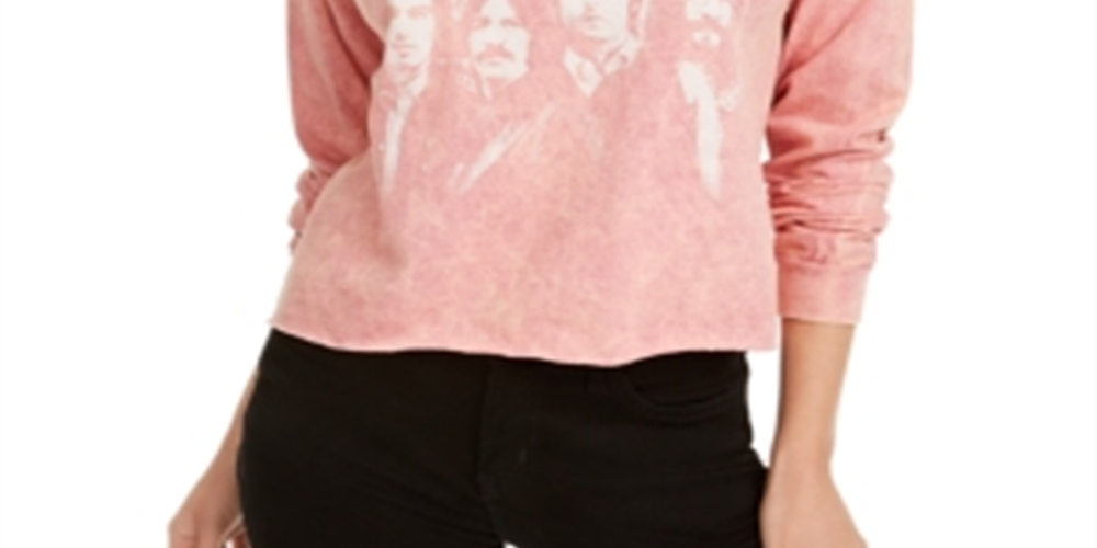 Camiseta feminina vintage verdadeira Sienna vermelha tamanho grande G Beatles banda vermelha tamanho grande