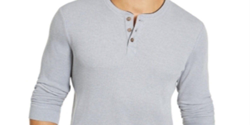 Camisas Henley Masculinas Club Room Cinza Tamanho P