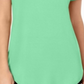 Top feminino com decote redondo e manga curta JM Collection, verde, tamanho X-G