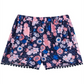 Shorts Challis com estampa floral para meninas grandes da Epic Threads, azul marinho, tamanho G