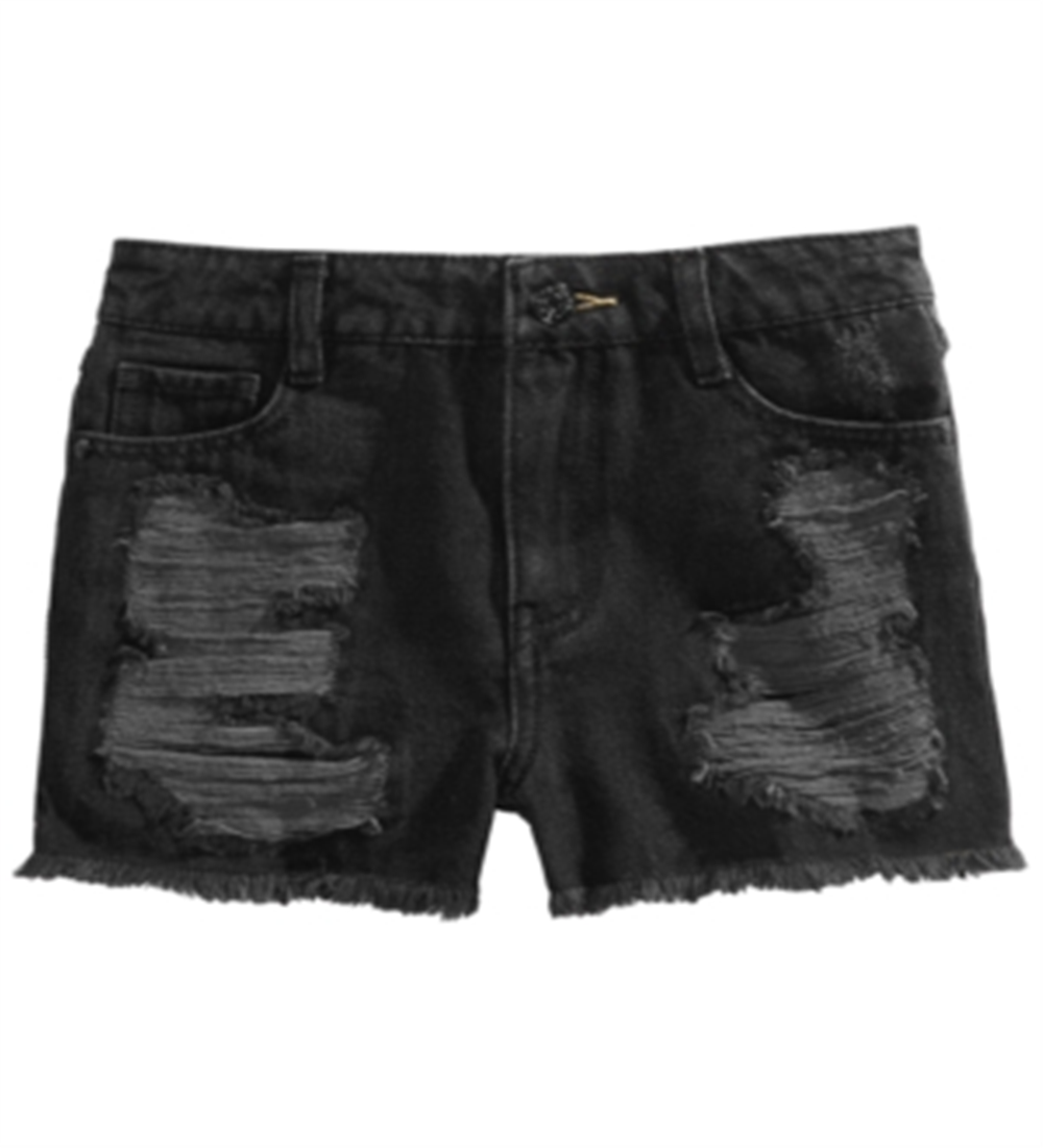 Shorts jeans rasgado de algodão Epic Threads Big Girl, tamanho 16, Charcol
