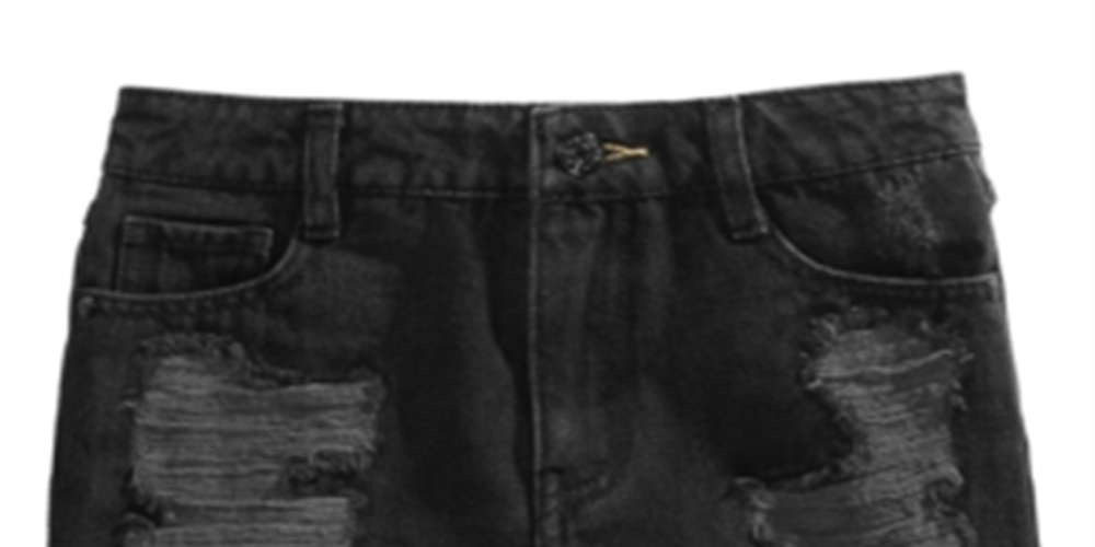 Shorts jeans rasgado de algodão Epic Threads Big Girl, tamanho 16, Charcol