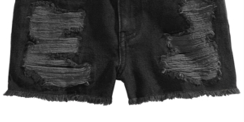 Shorts jeans rasgado de algodão Epic Threads Big Girl, tamanho 16, Charcol