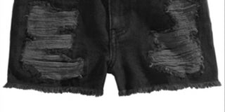 Epic Threads Big Girl's Ripped Cotton Denim Shorts Charcol Size 16