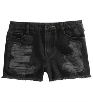 Epic Threads Big Girl's Ripped Cotton Denim Shorts Charcol Size 8