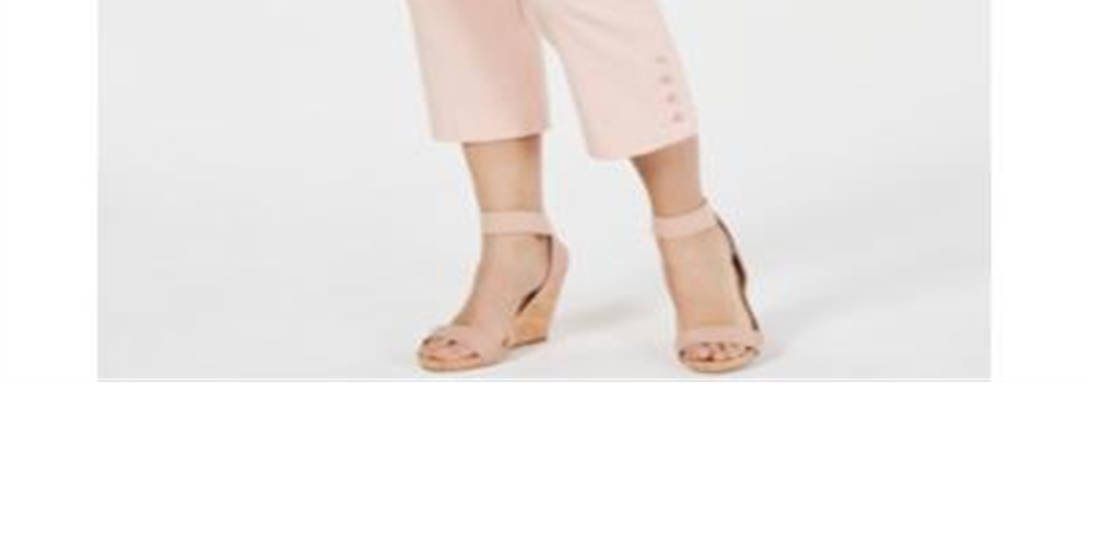 Calça capri feminina com controle de barriga e bainha abotoada, rosa, tamanho pequeno, da coleção JM