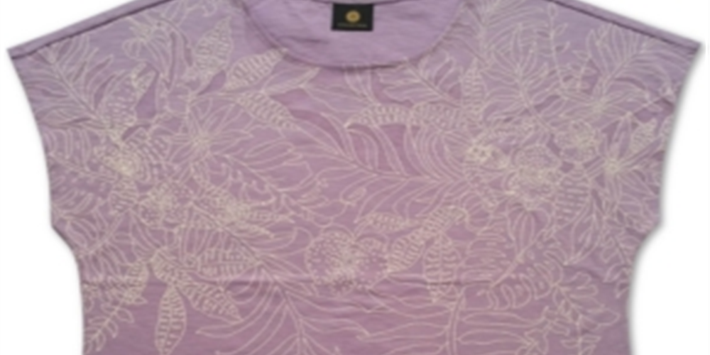 JM Collection Top Bordado Feminino Roxo Tamanho Médio