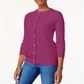 Karen Scott Cardigan Feminino Luxsoft Botão Roxo Tamanho Pequeno