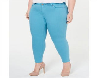 Celebrity Women's Plus Colo Skinny Jeans Denim Mid-Rise Blue Size 20