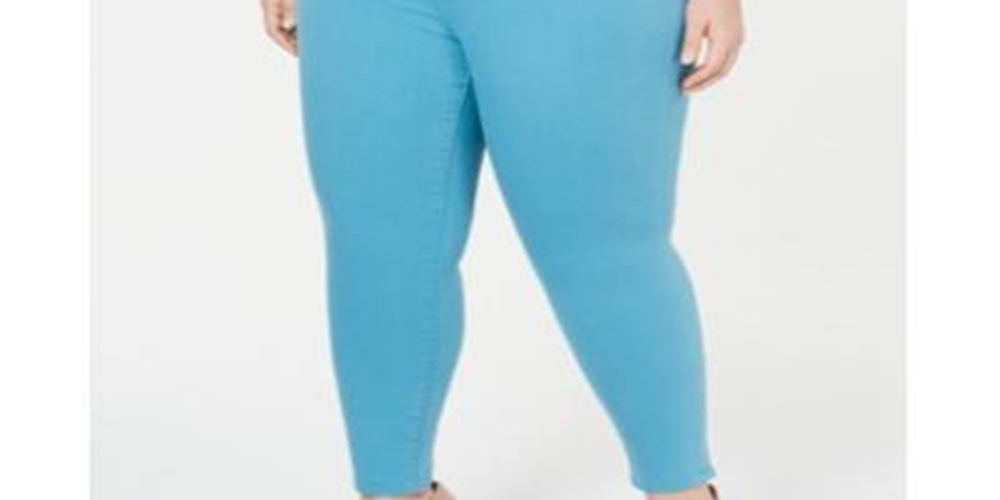 Calça Jeans Skinny Plus Colo Feminina Celebrity Cintura Média Azul Tamanho 20