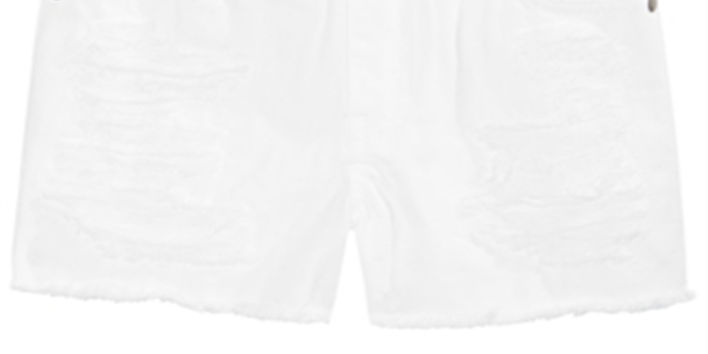 Shorts jeans de algodão com bainha desfiada Epic Threads Big Girl, branco, tamanho 16