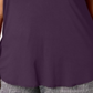 Camisetas femininas Alfani Plus com acabamento em cetim, comprimento alto e baixo, tamanho 0X