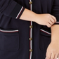 Tommy Hilfiger Cardigan Feminino Manga Longa Aberto Azul Marinho Tamanho 3X