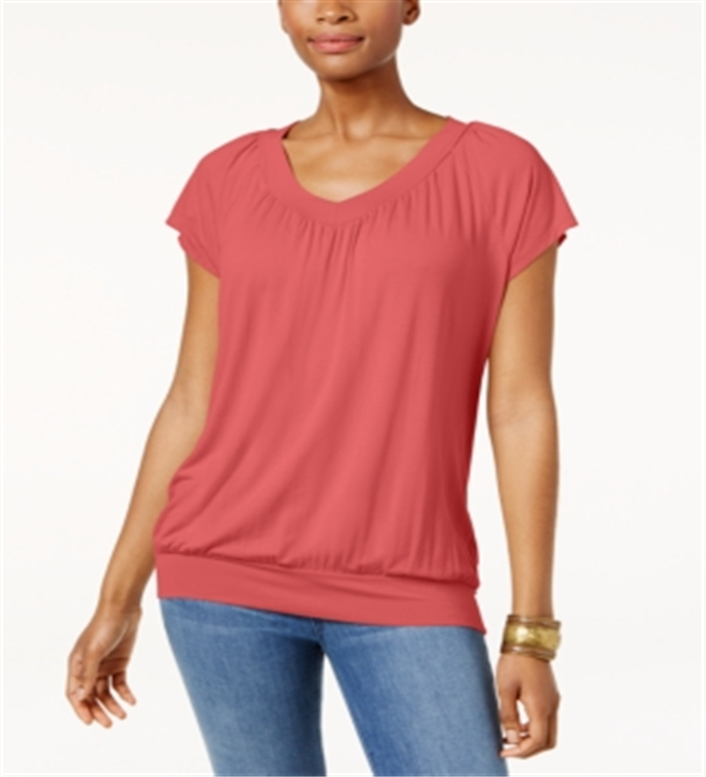 Camiseta feminina Blusa JM Collection Vermelha Tamanho X-G