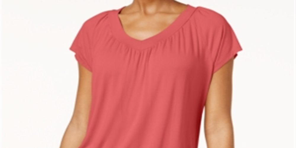 Camiseta feminina Blusa JM Collection Vermelha Tamanho X-G