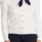 Suéter Ralph Lauren Feminino de Algodão com Cachecol e Manga Longa, Branco, Tamanho Pequeno