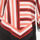 Alfani Poncho Listrado Feminino Vermelho Tamanho PSM