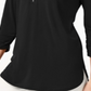 Blusa feminina com zíper e manga 3/4 da coleção JM, verde, tamanho extragrande