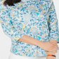 Camiseta feminina Charter Club de algodão estampada, verde, floral, tamanho PSM