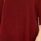 Suéter túnica feminino com gola alta canelada e ponto misto, vermelho, tamanho pequeno, estilo &amp; co