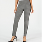 Legging feminina de cintura alta com controle de barriga e xadrez Glen da INC International Concepts, tamanho pequeno, preta