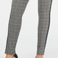 Legging feminina de cintura alta com controle de barriga e xadrez Glen da INC International Concepts, tamanho pequeno, preta