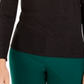 Blusa de gola alta feminina Bar III, preta, tamanho pequeno