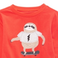 Camiseta de algodão com estampa de preguiça para meninos First Impressions, vermelha, tamanho 3 a 6 meses