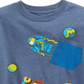 Camiseta infantil de algodão com estampa Lego Movie 2 da DC Comics, tamanho 2, azul