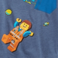 Camiseta infantil de algodão com estampa Lego Movie 2 da DC Comics, tamanho 2, azul