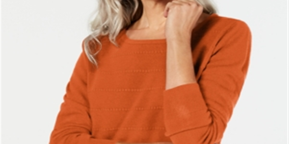 Karen Scott Suéter Listrado Texturizado Feminino Vermelho Combinado Tamanho X-G
